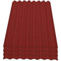 Onduline - Easyline Dachplatte Wandplatte Bitumenwellplatten Wellplatte 4x0,76m² - rot von ONDULINE