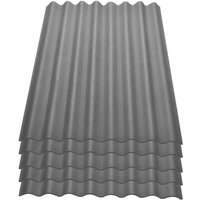 Onduline - Easyline Dachplatte Wandplatte Bitumenwellplatten Wellplatte 5x0,76m - grau von ONDULINE