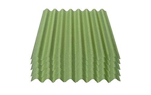 Onduline Easyline Dachplatte Wandplatte Bitumenwellplatten Wellplatte 5x0,76m² - grün von ONDULINE