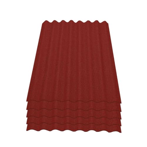 Onduline Easyline Dachplatte Wandplatte Bitumenwellplatten Wellplatte 5x0,76m² - rot von ONDULINE