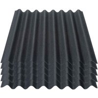 Onduline - Easyline Dachplatte Wandplatte Bitumenwellplatten Wellplatte 5x0,76m² - schwarz von ONDULINE
