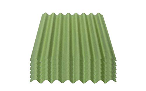 Onduline Easyline Dachplatte Wandplatte Bitumenwellplatten Wellplatte 6x0,76m² - grün von ONDULINE
