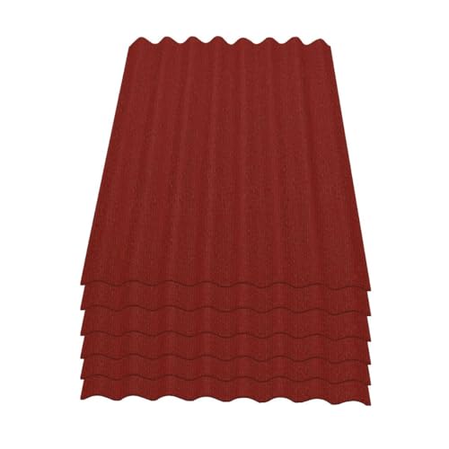 Onduline Easyline Dachplatte Wandplatte Bitumenwellplatten Wellplatte 6x0,76m² - rot von ONDULINE