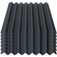 Easyline Dachplatte Wandplatte Bitumenwellplatten Wellplatte 7x0,76m² - schwarz - Onduline von ONDULINE