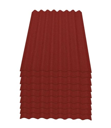 Onduline Easyline Dachplatte Wandplatte Bitumenwellplatten Wellplatte 9x0,76m² - rot von ONDULINE