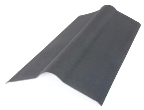 Onduline-Firsthaube 4er Pack für Bitumenwellplatten Dachmaterial Abdeckung wetterfest–Firstelement für Dachabschlüsse bei Nebengebäuden-100x90x18cm (intensiv anthrazit) von ONDULINE