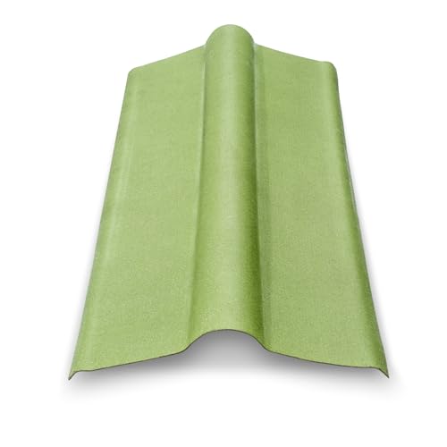 Onduline-Firsthaube 4er Pack für Bitumenwellplatten Dachmaterial Abdeckung wetterfest–Firstelement für Dachabschlüsse bei Nebengebäuden-100x90x18cm (intensiv grün) von ONDULINE