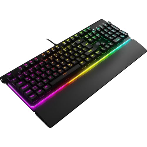 ONE GAMING Shuriken | RGB Gaming Tastatur | mechanische Tastatur | Red-Switches | RGB-Einzeltastenbeleuchtung | Deutsches Layout | Handballenablage | Anti-Ghosting | Schwarz von ONE GAMING
