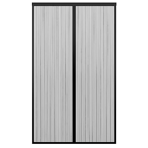Moskitonetz mit Magneten für feine Türen, komplett magnetisch, lässt sich selbst schließen, nicht kürzbar, schwarz oder weiß (80 x 200 cm) von ONE SHOP di Bracalente Piero