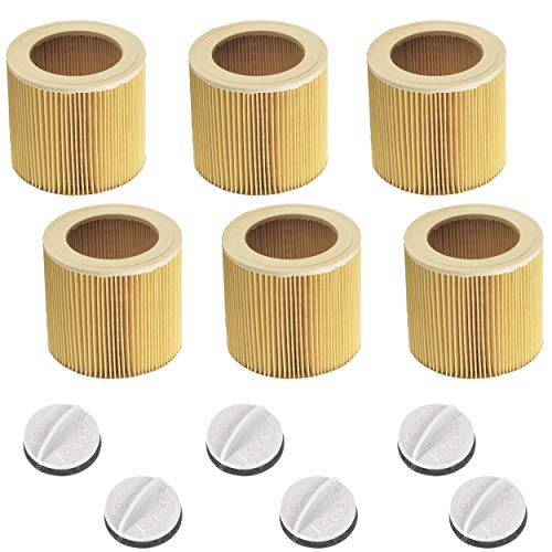 6 Original Patronenfilter & Verschlusskappen von ONE! Passend für alle Kärcher Naß-/Trockensauger WD2 MV2 WD3 MV3 A2054 A2201 A2204 wie Kaercher 6.414-552.0 und 4.075-012.0 - Made in Europe 6 Original Patronenfilter & Verschlusskappen von ONE! Passend für alle Kärcher Naß-/Trockensauger WD2 MV2 WD3 MV3 A2054 A2201 A2204 wie Kaercher 6.414-552.0 und 4.075-012.0 - Made in Europe von ONE! all by one!...