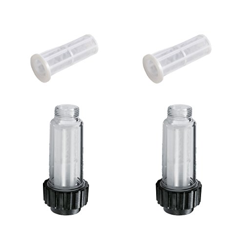 2 x Wasserfilter-SET 2-teilig passend für Hochdruckreiniger von Kärcher Kränzle Nilfisk-Alto Bosch Stiehl Kingkraft mit 3/4" IG:AG wie 4.730-059.0 inkl. 1 x GRATIS Filtereinsatz 5.731-050.0 (2 x SET) von ONE!...