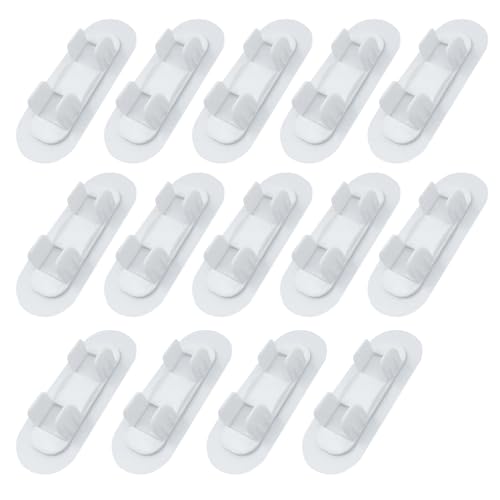 ONEBO 14 Stück 17-20mm Selbstklebend Schlauchschellen,PVC-Selbstklebe-Rohrschellen,für Gasrohre Wasserrohre,Rohren,Teich und Garten von ONEBO