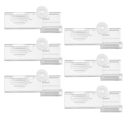 ONEBO 6 Stück Verschlussclips,Milchkartonverschluss-Clip,Kreativer versenkbarer Karton-Clip,Verschlussclip für Verpackungskartons,Verschlussklammer für Getränkekartons(Transparent) von ONEBO
