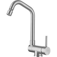 Küchenarmatur Vorfenster mit 2 Strahlarten Brause, Wasserhahn Küche Klappbar mit 360° drehbar Auslauf, Spültischarmatur Falten Mischbatterie Armatur von ONECE