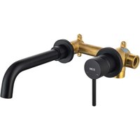 Onece - Wandmontage Wasserhahn Bad Schwarz, Unterputz Waschtischarmatur Wand Mischbatterie, Wandarmatur Bad aus Messing, Badarmatur Schwarz Onece - Wandmontage Wasserhahn Bad Schwarz, Unterputz Waschtischarmatur Wand Mischbatterie, Wandarmatur Bad aus Messing, Badarmatur Schwarz von ONECE