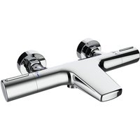 Onece - Wannenthermostat mit Wasserfall Auslauf, Wannenbatterie Thermostat Brausearmatur, Badewannenarmatur Thermostatarmatur, Duschthermostat mit von ONECE