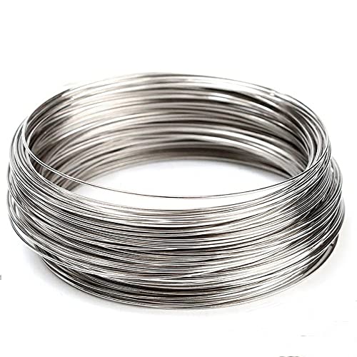 ONECHANCE 304 Edelstahldraht Bindedraht Einzelstrang Stahldraht Metalldraht Gartendraht Basteldraht 1kg Style Halb Hart Size 27GA/0.4mm von ONECHANCE