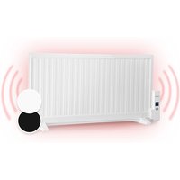 Oneconcept - Wallander Ölradiator 1000W Thermostat Ölheizung ultraflach weiß - Weiß von ONECONCEPT