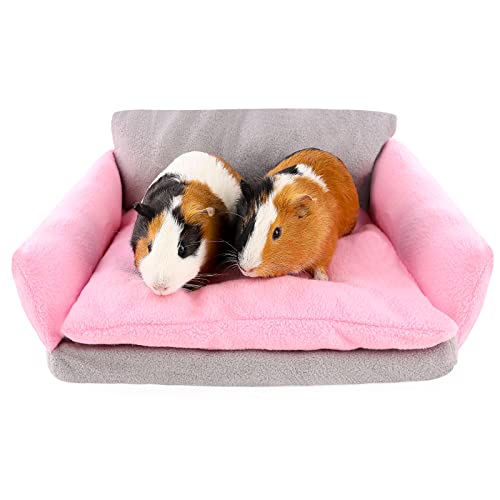 ONEJU Meerschweinchen-Bett, Meerschweinchen-Sofa, Kaninchen-Bett, Kaninchen-Sofa, Meerschweinchen-Käfig-Zubehör für Meerschweinchen, Kaninchen, Chinchilla, Frettchen, Kaninchen - Sofa-Form von ONEJU