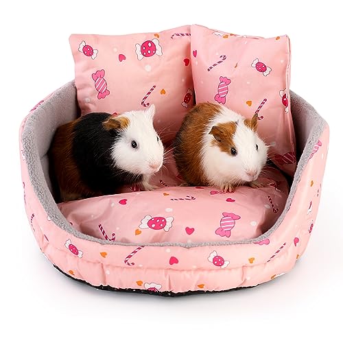 ONEJU Meerschweinchen Couch, Meerschweinchen Bett, Kaninchenbett, Kaninchensofa, Kleintiersofa für Meerschweinchen, Chinchilla, Frettchen und Kaninchen, Runde Couch von ONEJU