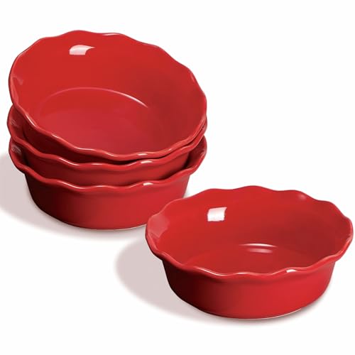 ONEMORE Mini-Kuchenform aus Keramik zum Backen, 473 ml, klassischer Stil, Kirschrot, 4 Stück ONEMORE Mini-Kuchenform aus Keramik zum Backen, 473 ml, klassischer Stil, Kirschrot, 4 Stück von ONEMORE