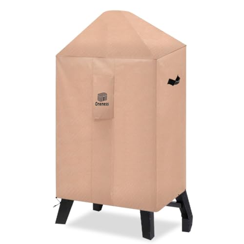 Oneness Robuste, wasserdichte Smokerabdeckung für 73 x 73 x 132 cm Pellet-Räucher – passend für Pit Boss 5–7 Serie, Masterbuilt, Grills Vertical Smoker – Wetterfeste Schutzhülle von ONENESS