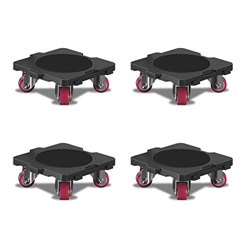 ONEON 4 Pack Möbelroller Schonende Transportrollen aus TPE, 360 Grad drehbar Möbel Transportroller, Tragfähigkeit pro ge 75 KG von ONEON