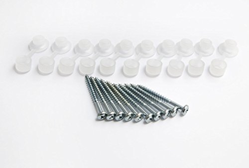 24 x Wellendach-Schrauben + Scharnierscheibe aus Nylon Nr. 10 x 2 Zoll von ONESTOPDIY.COM