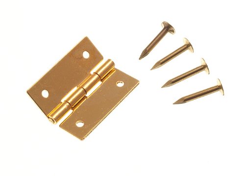 Mini-Scharniere für Schmuckkästen, massives Messing, 19 mm, 6 Stück von ONESTOPDIY.COM