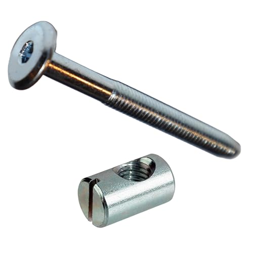 Möbel-/Gitterbett-Schrauben, Sechskant-Schrauben 6 MM M6 x 60 mm ZP(4 Stück) von ONESTOPDIY.COM