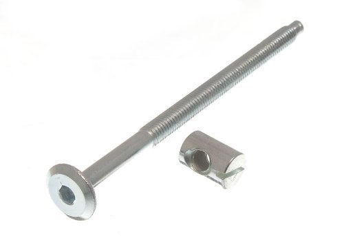 Möbel Kinderbett Schraube Inbus mit Zylindermutter 6mm M6 x 100mm zp (Packung mit 8) von ONESTOPDIY.COM