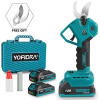 30MM Bürstenloser Elektrische Gartenschere mit led play 2 Gänge Wiederaufladbarer akku Gartenschere - Mit 2 Batterie und Ladegerät von ONEVAN