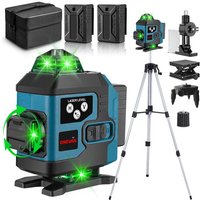 Onevan - 4D 16 Line Laser Level Wasserwaage Kit 360° Kreuzlinienlaser Selbstnivellierend mit 1.2m Stativ für Lasernivelliergeräte + 2 batterie von ONEVAN
