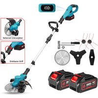 9 Zoll bürstenloser Elektrischer Rasenmäher 36000 U/min Rasentrimmer Länge faltbares Garten-Elektrowerkzeug mit 2 Batterie von ONEVAN