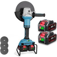 Kabelloser Winkelschleifer Ø180 mm, (1800 W, 3-Gang-Einstellung, 3 Trennscheiben) mit 24,0 Ah Akku und Ladegerät von ONEVAN