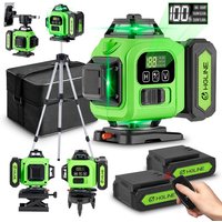 Onevan - LED-Spiel Laser-Nivelliergerät 4D 16 Laserlinien, mit Stativ für 1.2m Lasernivelliergeräte + 2 Neue aufgerüstete Batterie– 25 m – LK-806 von ONEVAN