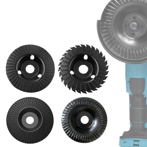 ONEVAN 4 Stück Frässcheibe für Winkelschleifer Holz, 125mm Flex Scheiben Holzfräser Raspelscheibe für Holz Schleifen Formen Polieren Schnitzen, Winkelschleifer Zubehör Schleifaufsatz ONEVAN 4 Stück Frässcheibe für Winkelschleifer Holz, 125mm Flex Scheiben Holzfräser Raspelscheibe für Holz Schleifen Formen Polieren Schnitzen, Winkelschleifer Zubehör Schleifaufsatz von ONEVAN