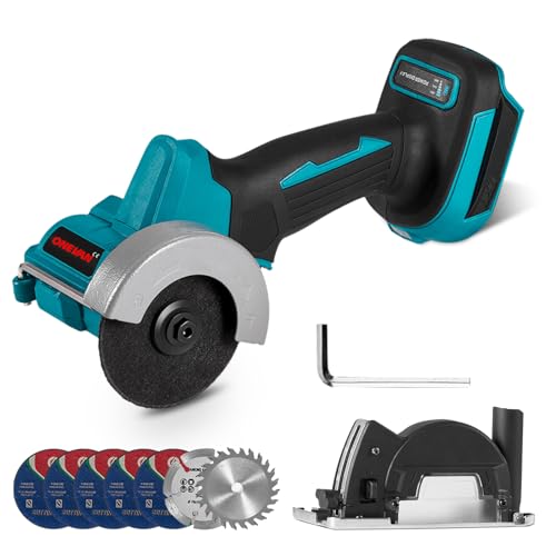 ONEVAN Akku Winkelschleifer Kompatibel mit Makita 18V, 76mm Vorwärts/Rückwärts Bürstenlos Akku Trennschleifer mit Schnitttiefeneinstellung, mit Schleifscheiben und Sägeblätter (ohne Batterie) ONEVAN Akku Winkelschleifer Kompatibel mit Makita 18V, 76mm Vorwärts/Rückwärts Bürstenlos Akku Trennschleifer mit Schnitttiefeneinstellung, mit Schleifscheiben und Sägeblätter (ohne Batterie) von ONEVAN