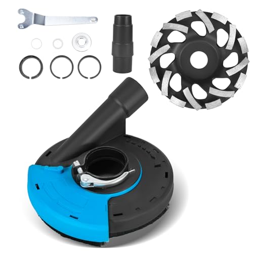 ONEVAN Diamantschleiftopf Set Betonschleifer Universal Absaughaube für Winkelschleifer 125mm - Absaugaufsatz mit Austauschbaren Bürstenkranz, Staubfreies Arbeiten bei Beton, Naturstein, Fliesenkle ONEVAN Diamantschleiftopf Set Betonschleifer Universal Absaughaube für Winkelschleifer 125mm - Absaugaufsatz mit Austauschbaren Bürstenkranz, Staubfreies Arbeiten bei Beton, Naturstein, Fliesenkle von ONEVAN
