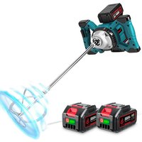 ONEVAN Kabelloser elektrischer Mischer, 65 Nm Farb- und Mörtelmischer, M14-Rührstab, mit zwei Akkus und einem Ladegerät von ONEVAN