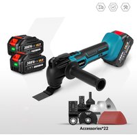 Oszillierendes Multitool, 20.000 U/min, kabellos, Stufe 6 Vibration, Holzbearbeitungswerkzeug, elektrischer Dekorationstrimmer für Makita 18 v Akku von ONEVAN