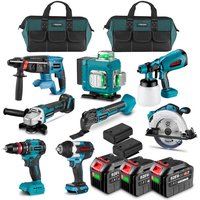 Onevan - 8 SET--Akku bohrhammer + Bohrschrauber +125mm Winkelschleifer+ 1800nm Elektroschrauber+ 180mm Kreissäge + 16Laser-Nivelliergerät + Onevan - 8 SET--Akku bohrhammer + Bohrschrauber +125mm Winkelschleifer+ 1800nm Elektroschrauber+ 180mm Kreissäge + 16Laser-Nivelliergerät + von ONEVAN