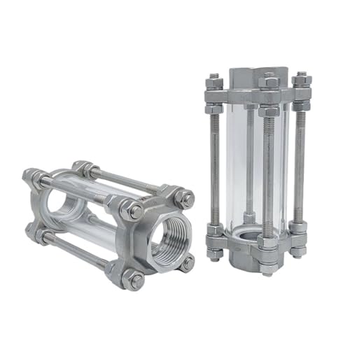 1/4" 3/8" 1/2" 3/4" 1" 1-1/4" 1-1/2" 2" BSPT Weibliche Flow Schauglas Anzeige Dioptrien 304 316 Edelstahl Wasser Öl(304 Stainless Steel,3/4") von ONGCPQPEO