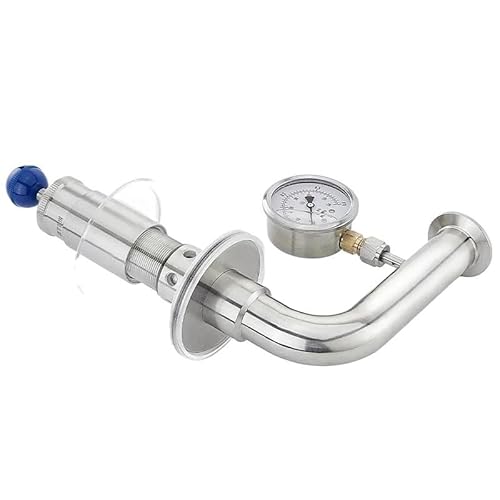 1,5" Tri Clamp 0,2-2,2 Bar Einstellbare Druckentlastung Sicherheitsventil Sanitär mit 0,4 MPa Manometer SS304 von ONGCPQPEO