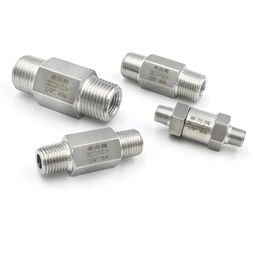 1/8" 1/4" 3/8" 1/2" 3/4 BSPT Gleiches männliches Rückschlagventil Rückschlagventil Einweg 304 Edelstahl Wasser Gas Öl(1/8") von ONGCPQPEO