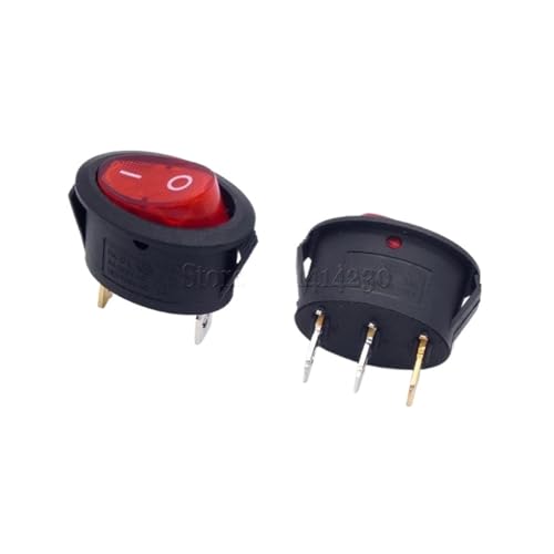 10 STÜCKE 2 Position 3 Pins Mini Oval Wippschalter EIN-AUS AC 6A 250 V 10A 125 V Mit rotem Licht for Wasserkocher Druckschalter 10 STÜCKE 2 Position 3 Pins Mini Oval Wippschalter EIN-AUS AC 6A 250 V 10A 125 V Mit rotem Licht for Wasserkocher Druckschalter von ONGCPQPEO