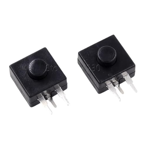 10 STÜCKE Scheinwerfer Taschenlampe Kopf Licht 213WD seitenschalter 12x12mm DC 30 V 1A 3 pins Gerade Füße Druckschalter EIN-AUS-EIN(Black) von ONGCPQPEO