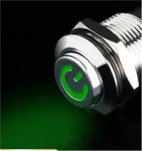 10 stücke 12mm Selbst-verriegelung Wasserdichte Metall Push Button Switch Momentary LED licht 3V 5V 6V 12V 24V 48V 220V(Green,MOMENTARY_220V(100-240V)) von ONGCPQPEO