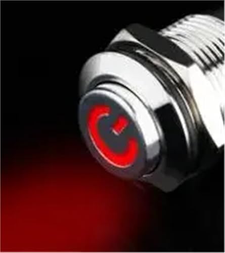10 stücke 12mm Selbst-verriegelung Wasserdichte Metall Push Button Switch Momentary LED licht 3V 5V 6V 12V 24V 48V 220V(Red,LATCHING_3V(3-9V)) von ONGCPQPEO