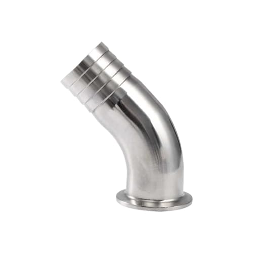 12,7 19 25 32 38 45 51mm Schlauch Barb 1.5 "2“ Tri Clamp 45 Grad Ellenbogen TC 50,5 34mm SUS304 Edelstahl Fitting Homebrew(25mmxTC50.5) von ONGCPQPEO